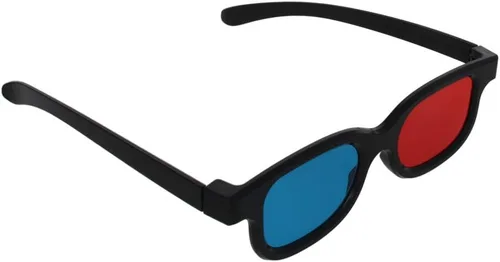 Vista 4 de Othmro 5 gafas de estilo 3D duraderas, gafas de visión 3D 3D, gafas de juego de películas 3D, gafas 3D rojo-azul, marco de plástico, lente de resina