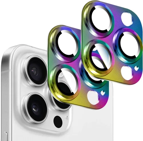 Vista 14 de Kucheed 2 protectores de lente de cámara para iPhone 11, aluminio de metal de una pieza con textura 3D, decoración diseñada para decoración