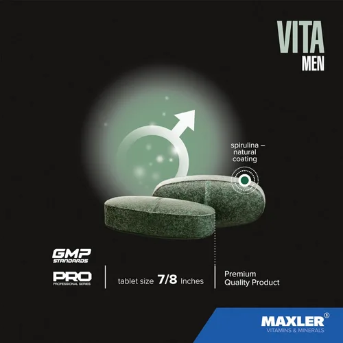 Vista 3 de Maxler VitaMen Multivitamin for Men - High Potency Men's Multivitamins for Sports & Performance - Men's Vitamins & Minerals Blend, Amino Acids