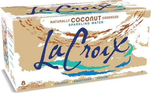 LaCroix Agua con gas, coco, 12 onzas líquidas (paquete de 8)