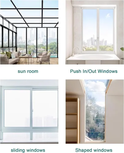 Vista 8 de Película reflectante para ventana de control de calor con 99 % de bloqueo UV y protección de privacidad, película reflectante para teñir ventanas