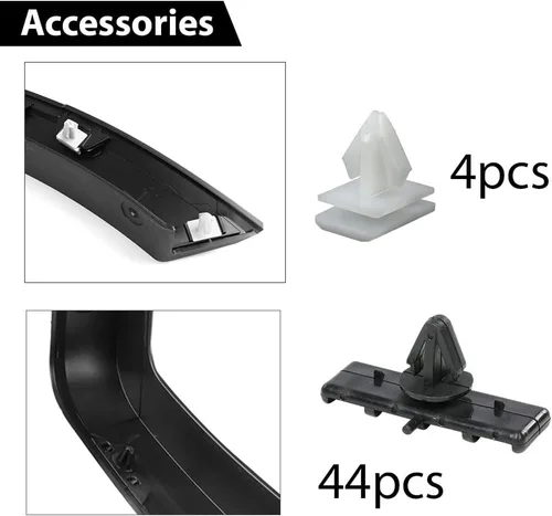 Vista 4 de CHEDA Guardabarros negro texturizado estilo fábrica compatible con Ford F150 2015-2017 Styleside