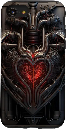 Vista 13 de Funda biomecánica y mecánica con diseño de estilo alienígena para iPhone 14 Pro