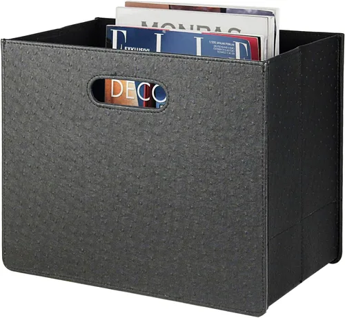 HofferRuffer Soporte para cesta de revista, revistero plegable, organizador de archivos de documentos, carpeta de archivos, organizador de
