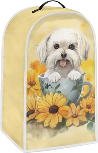 Vista 17 de doginthehole Cubierta antipolvo para licuadora de gatos negros, cubierta para electrodomésticos, resistente al polvo, con mango superior para Gato