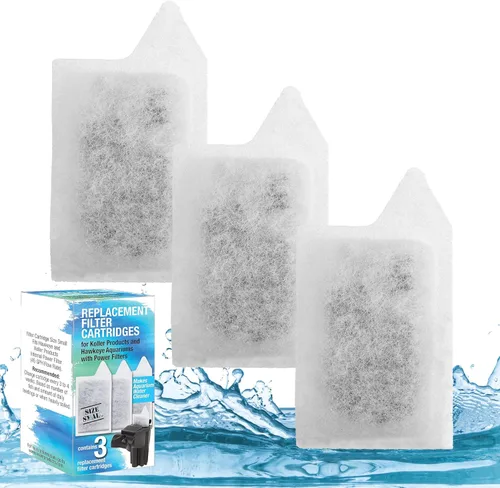 Koller Products - Cartuchos de filtro pequeños, cartucho de repuesto para pecera Koller Products, paquete de 3