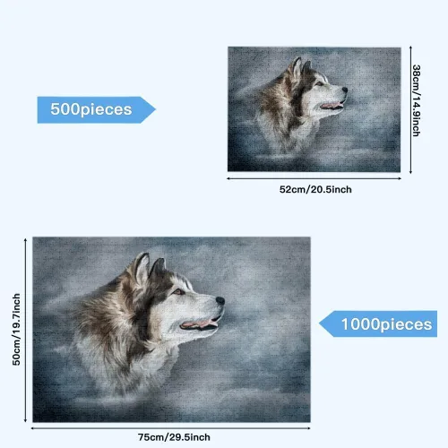 Vista 4 de Old Vintage Colo Dog Jigsaw Puzzle Fun Jigsaw Puzzles Small Christmas Puzzle 500 Pieces Impossible Rompecabezas para Adultos