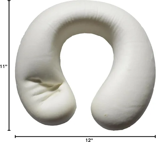 Vista 8 de Almohada de viaje en forma de U de espuma viscoelástica Soporte para el cuello Cojín de reposacabezas (negro)