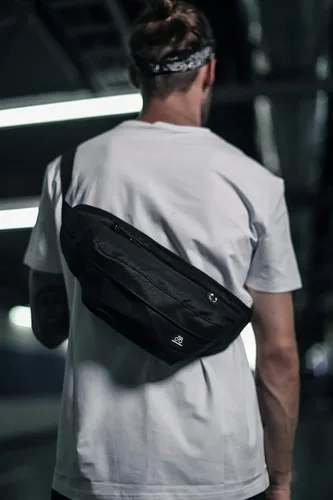 Vista 3 de Riñonera para mujer, cangurera cruzada para mujer con correa ajustable, bolsa de cintura para mujer, para viajes, deportes, correr, senderismo