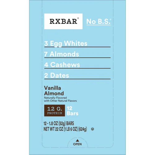 Vista 9 de RXBAR, Barrita de proteínas con chispas de chocolate, 1.83 onzas (paquete de 24), barritas de desayuno, aperitivo alto en proteínas