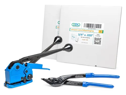 Vista 19 de IDL Packaging Ultimate Kit de flejado de acero de 1/2 pulgada x 200 pies, resistencia a la rotura de 1100 libras - Herramienta de combinación 3