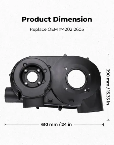 Vista 4 de KEMIMOTO X3 Cubierta de embrague interior Compatible con Can AM Maverick X3 XDS XRS CVT 2017-2021 Guía de aire Cubierta de transmisión de embrague