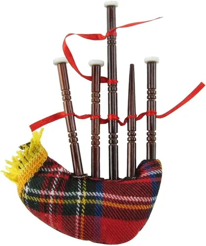 Treasure Gurus Miniature Bag Pipe Instrumento Musical Adorno Realista