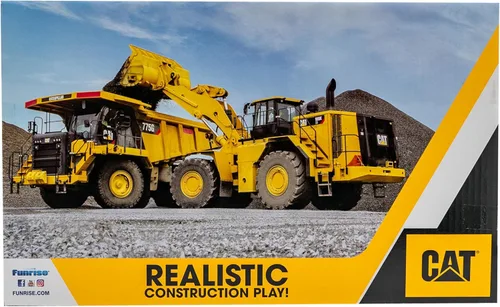 Vista 8 de Juguetes de construcción CAT, excavadora de construcción de acero CAT - Construcción resistente y duradera - Mangos ergonómicos para niños a partir