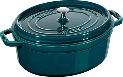 Vista 20 de Staub La Cocotte Oval 40500-236 Pico Cocotte Oval Gris 9.1 pulgadas (23 cm) Olla de hierro fundido esmaltada para Manos Izquierdas, Compatible