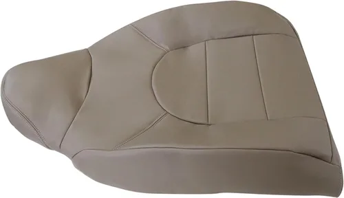 Vista 3 de NLQR Fundas de asiento de repuesto para ambos lados en la parte inferior y trasera, de piel de microfibra, color tostado, compatible con Ford F250