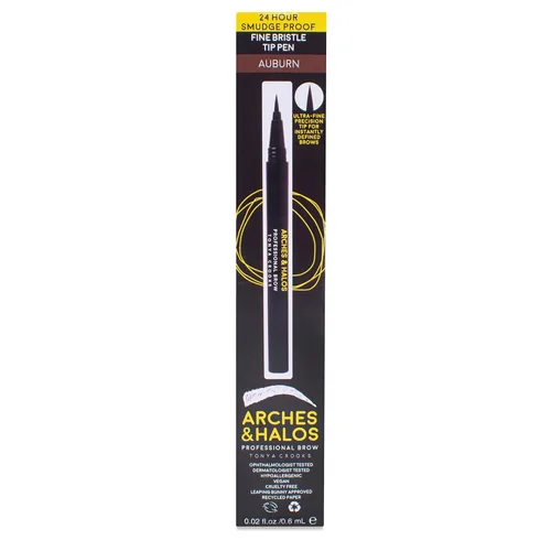 Vista 7 de Arches and Halos - Bolígrafo de punta de cerdas finas – Lápices de cejas para mujer – Lápiz vegano para cejas – a prueba de manchas, fórmula