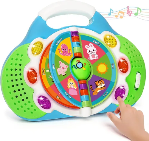 KIZZYEA Juguetes de aprendizaje Montessori para niños y niñas de 1, 2, 3 años, juguete musical de alfabeto para niños pequeños, juguetes educativos