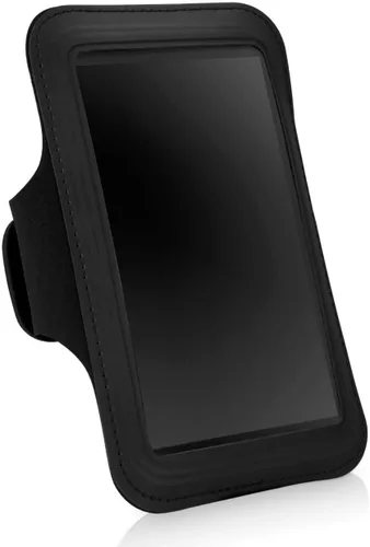 Vista 2 de BoxWave Funda compatible con Plum Ram 7 - Brazalete deportivo, brazalete ajustable para entrenamiento y correr para Plum Ram 7 - Negro azabache