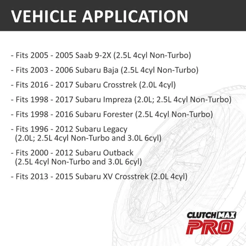 Vista 2 de ClutchMax PRO Performance Stage 4 Kit de embrague con volante Chromoly compatible con Subaru Baja Crosstrek Forester Impreza Legacy Outback Saab