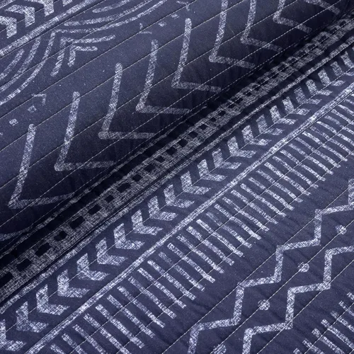 Vista 4 de Lush Decor Hygge Geo - Juego de edredón reversible de 5 piezas, tamaño matrimonial/queen, negro y blanco