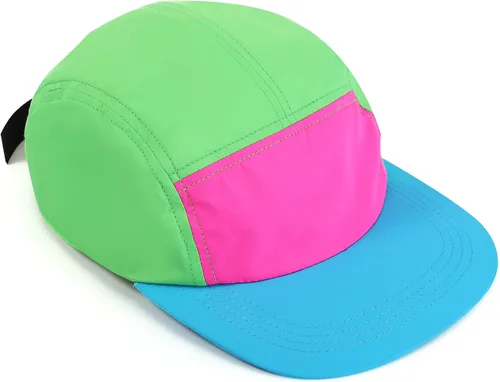 Gorra de nailon ajustable retro de los años 80 y 90 Ala azul neón de Cindeer