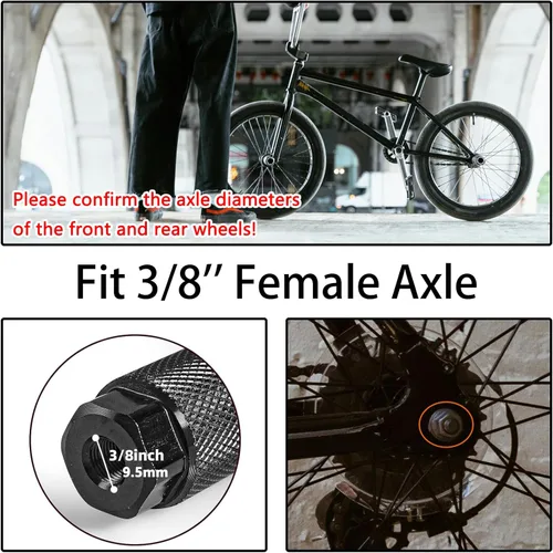 Vista 4 de Clavijas BMX, 2 unidades de aleación de aluminio para pedales de BMX, accesorios BMX