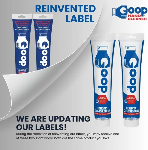 Vista 2 de GOOP Limpiador de manos multiusos sin agua y removedor de manchas, tubo de 5 onzas (paquete de 2)