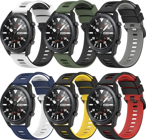 Vista 8 de EZMVZKU Correa de 22mm para Galaxy Watch 3 de 45mm, bandas de reloj de silicona suave para Samsung Gear S3 Frontier/Classic/Garmin Forerunner