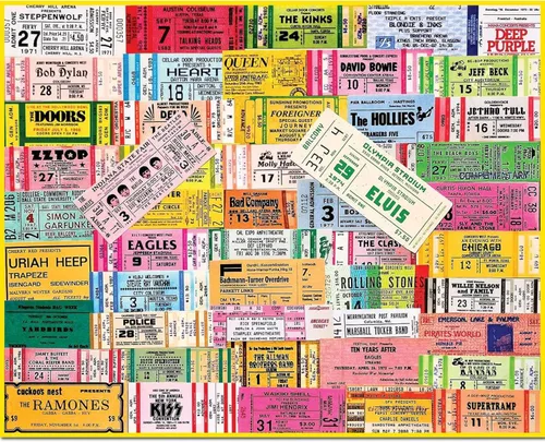 Vista 2 de White Mountain Puzzles - Entradas para conciertos - Rompecabezas de 1000 piezas