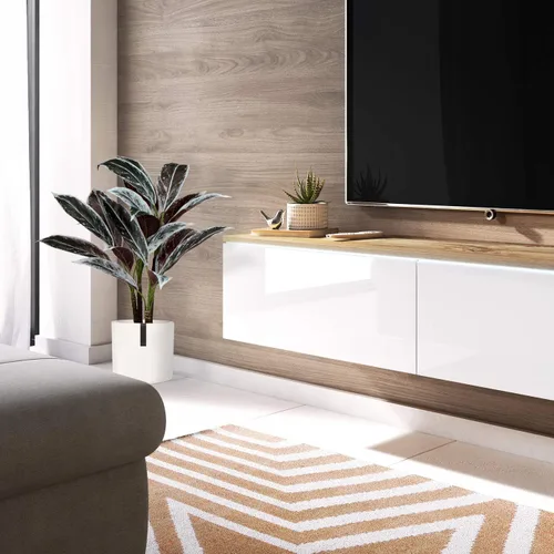 Vista 7 de Briful Planta artificial de Fruticosa de Cordyline de 24.8 pulgadas, plantas artificiales decorativas para interiores tropicales en maceta blanca