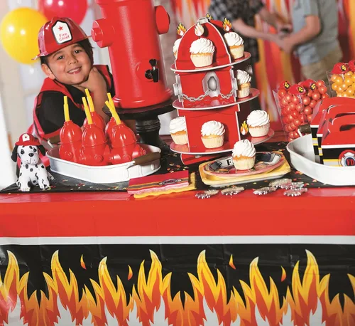 Vista 5 de Fun Express - Soporte para cupcakes en forma de boca de incendio, 15 1/2 x 11 pulgadas