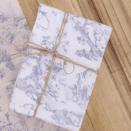 Vista 4 de 30 hojas de papel de seda, papel de seda de regalo de 20 x 14 pulgadas, papel de seda francés retro, papel de seda decorativo elegante