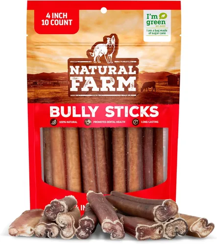 Vista 21 de Natural Farm Nervio de toro sin olor (2-3 pulgadas, 1 libra) para perros pequeños o medianos, palitos masticables 100 % de carne de res, sin OGM