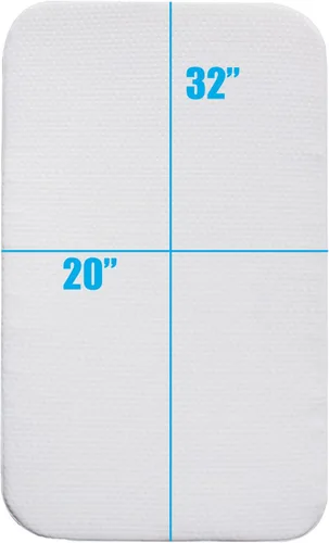 Vista 9 de Mecc ecoh Colchón de moisés, colchón rectangular de 32 x 20 pulgadas, soporte fuerte de 2 pulgadas de grosor, funda transpirable extraíble