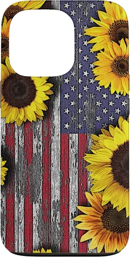 Vista 10 de American Flag with Sunflowers Case for iPhone 17