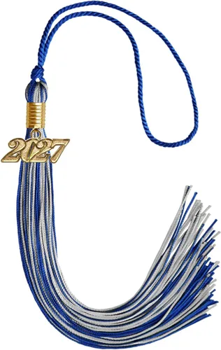 Vista 172 de Endea Graduation - Borla de doble color mixto con fecha dorada (negro/dorado antiguo, 2021)