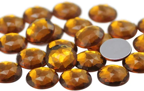 Vista 12 de Joyas de diamantes de imitación acrílicos redondos con parte trasera plana de 0.709 in, adornos de gemas de plástico para cosplay, disfraces