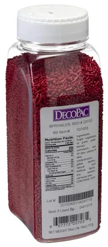 Vista 5 de DecoPac Black Sprinkles Paquete Extra Grande de 26oz Mezcla de Chispitas para Pastel, Chispitas Elegantes Para Decoración de Pasteles