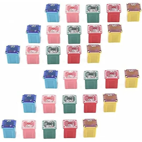 Kit de fusibles de 30 piezas para automóviles Ford, Chevy/GM, Nissan y Toyota, furgonetas, camiones, coches y todoterrenos