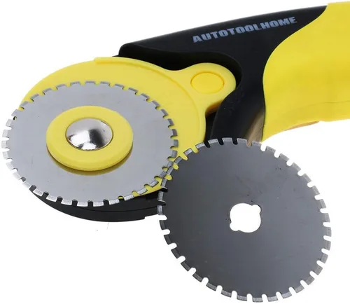 Vista 3 de AUTOTOOLHOME Cuchillas de corte rotativas de 1.772 in, cuchillas perforadoras para bordes de ganchillo, herramienta perforadora para tela de papel