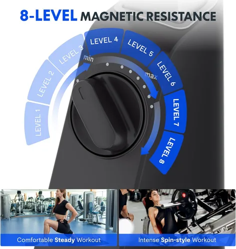 Vista 3 de FLEXISPOT Bicicleta de ejercicio con escritorio 2D, bicicleta bajo escritorio que ahorra espacio con escritorio removible, bicicletas estacionarias