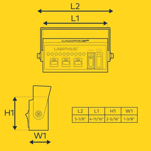 Vista 8 de lamphus SolarBlast sbls64 29" 24 W LED Advertencia Tráfico de Emergencia Advisor – Barra de luz ámbar azul, Ambar