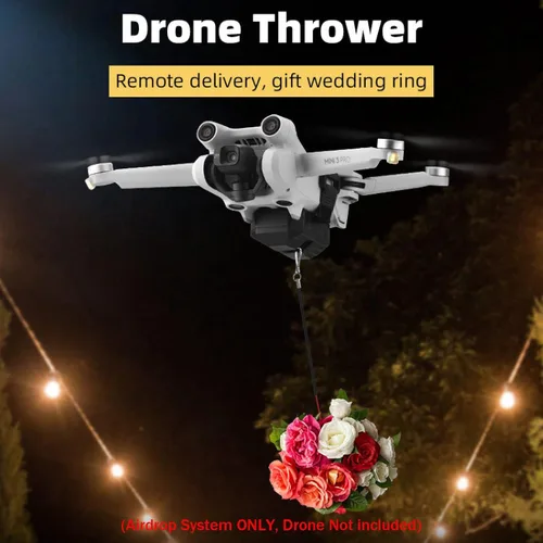 Vista 5 de Lanzador de drones para DJI Mini 3 Pro, FPV caída de carga útil lanzador de suministro de aire dispositivo cuentagotas