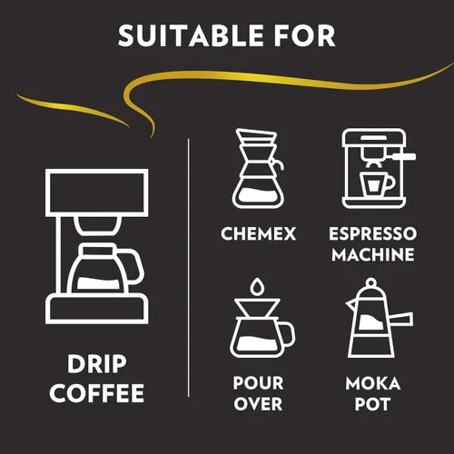 Vista 5 de Café molido Lavazza Espresso, tostado medio, 100% Arábica, bolsa de 20 onzas (paquete de 6)