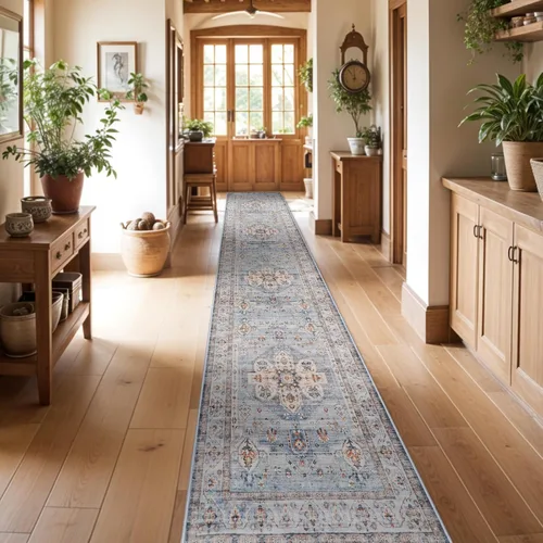 Vista 62 de Alfombra de pasillo lavable de 2 x 3: alfombras antideslizantes con parte trasera de goma, alfombra de cocina suave, alfombra pasillo estilo granja