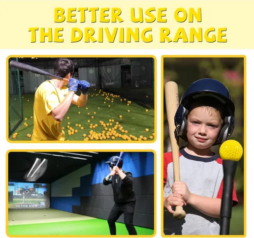 Vista 5 de 24 Pack Bucket of Dimpled Baseballs for Pitching Machine - Practice Balls for Hitting and Fielding, Rubber Baseballs for Hand-Eye Coordination