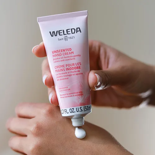 Vista 6 de Weleda Crema de manos sin perfume, 1.7 onzas líquidas, hidratante rico en plantas con aceites de jojoba, borraja y coco