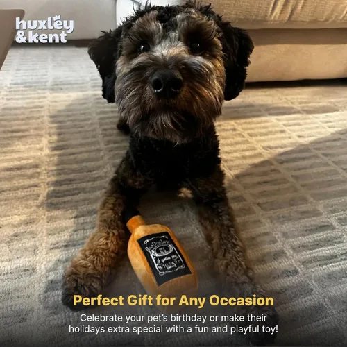 Vista 8 de Huxley & Kent Juguetes divertidos para perros con silbato y arruga - Juguete masticable y interactivo para perros - Juguete de peluche para perros