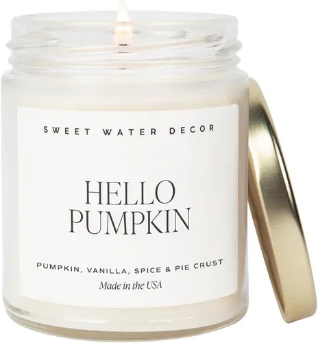 Vista 15 de Sweet Water Decor - Vela de soja Cinnamon Roll, con perfume otoñal de canela, glaseado y tarta mantecosa, frasco transparente de 9 oz con tapa